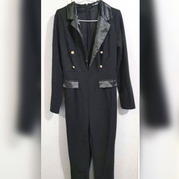 🌺 Double Breasted Skinny Leg Jumpsuit - Picture 9 of 12